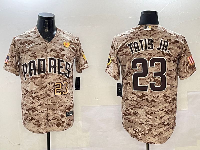 Men San Diego Padres #23 Tatis jr Camo Game 2025 Nike MLB Jersey style 2